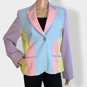 Vintage Harve‎ Benard Pastel Colorblock Blazer Jacket
